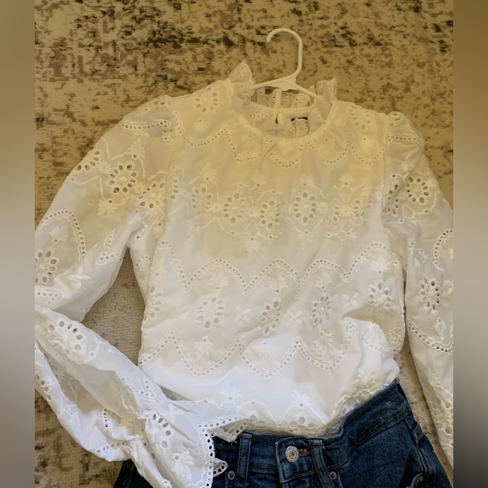 Shein Frenchy Embroidered Blouse